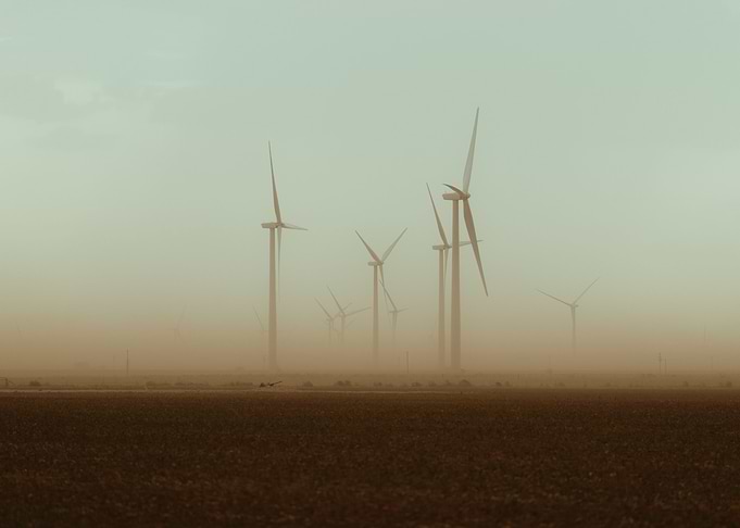 Texan foggy landscape