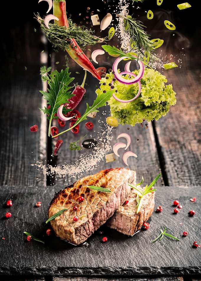 Juicy cutlets vegetables