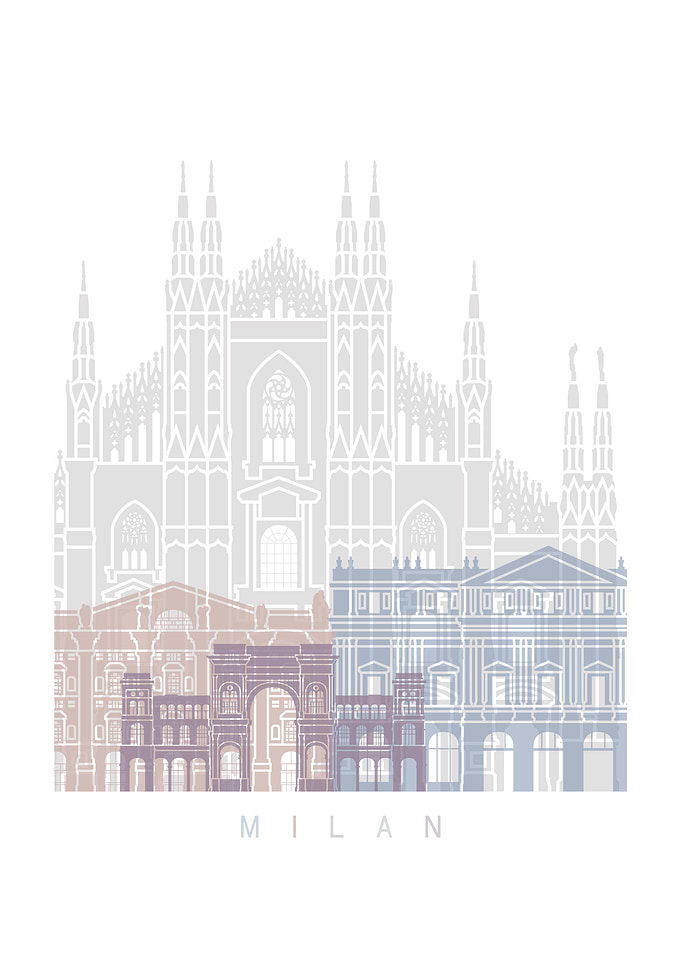MILAN SKYLINE POSTER