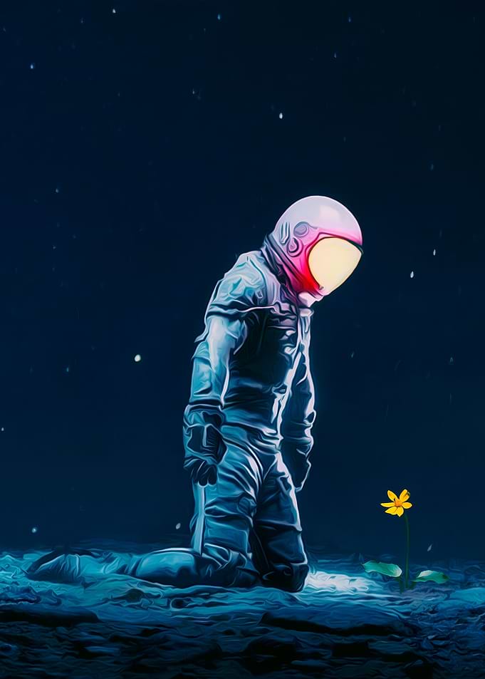 Astronauts and Grow Flower