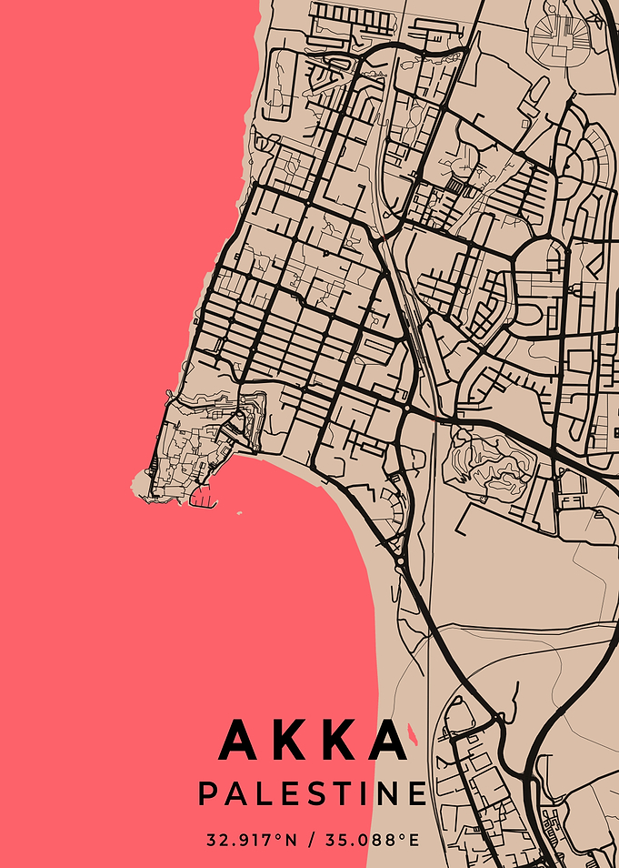 Premium Akka Palestine Map