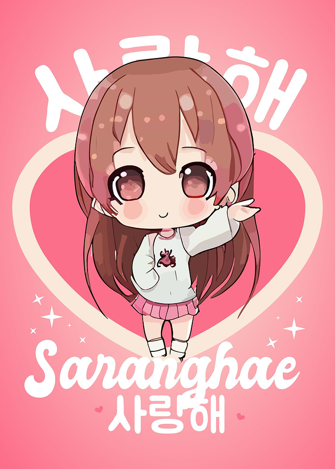 Saranghae Kpop Anime Girl