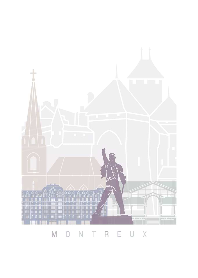 MONTREUX SKYLINE POSTER