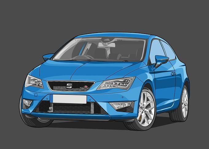 seat leon fr blue