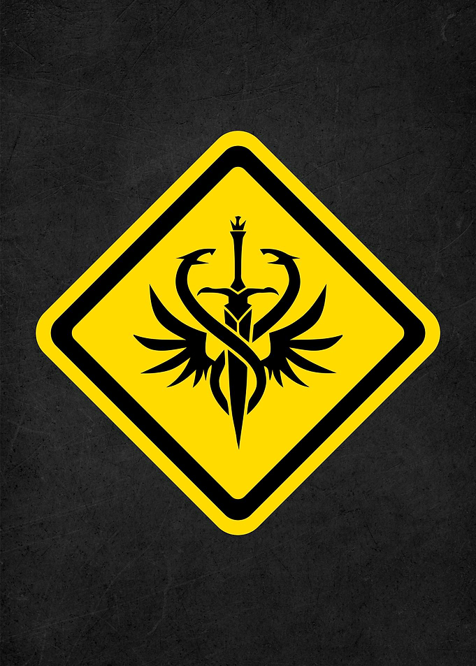 road sign warning