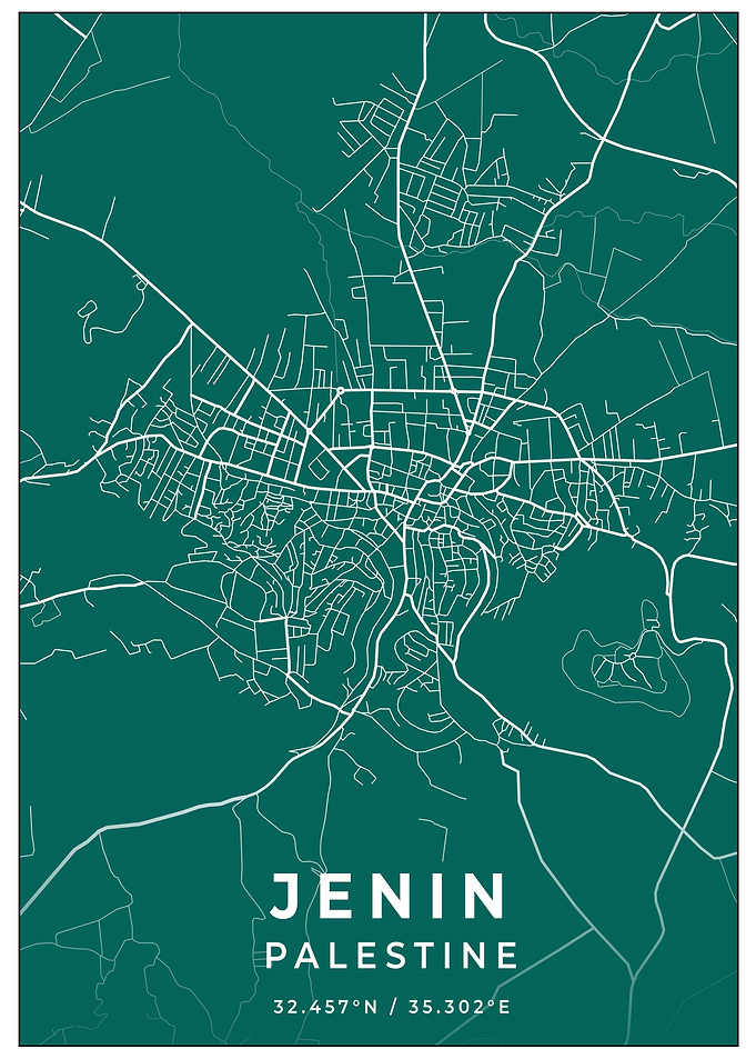 Jenin Palestine Map Design
