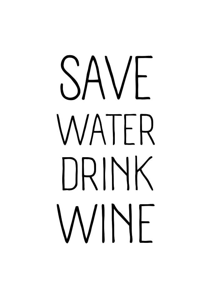 Save Water Drink Wine