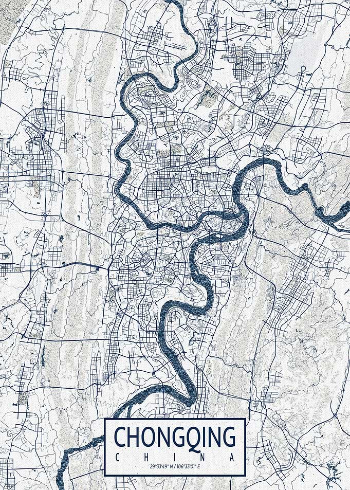 Chongqing City Map Coastal