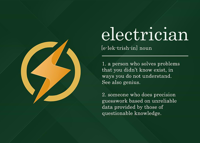Funny Electrician Sign
