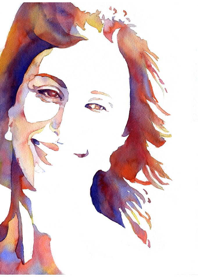 Woman smiling fashion art