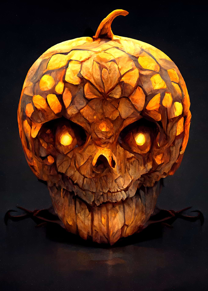 Possesed Pumpkin Skull