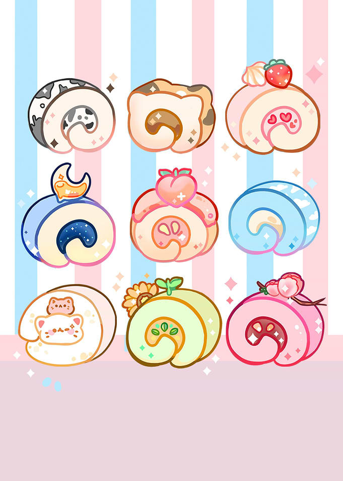 Kawaii Cake Rolls