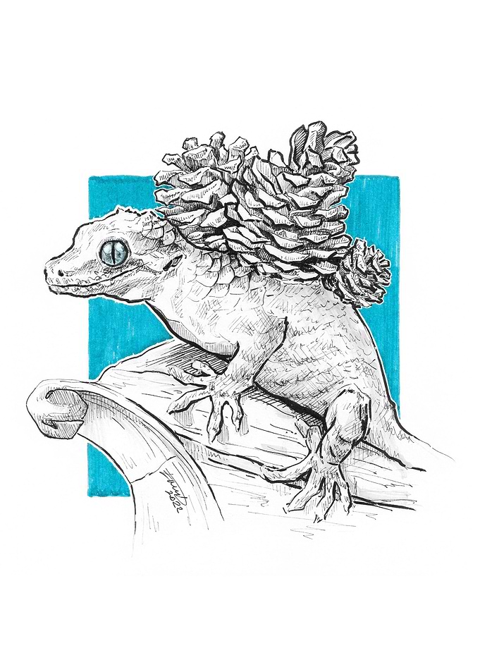 Gargoyle Gecko Inktober
