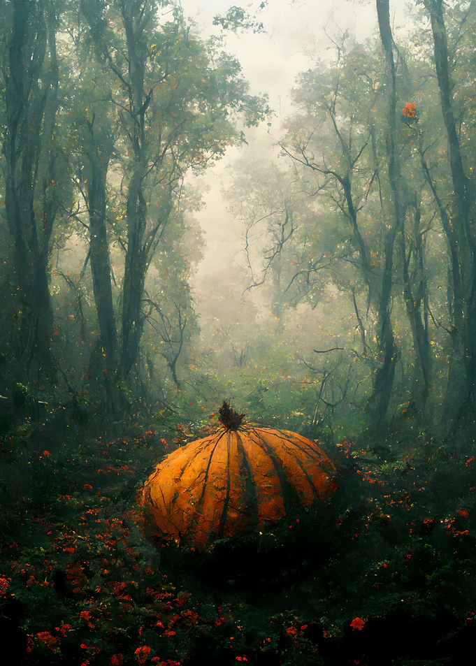 Pumpkin in the forest