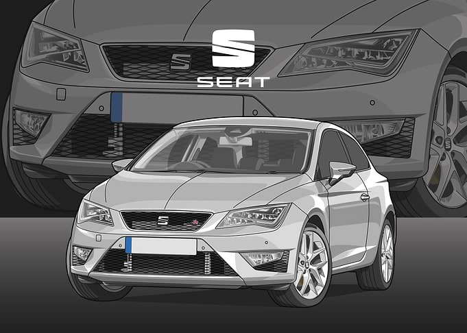 seat leon fr white