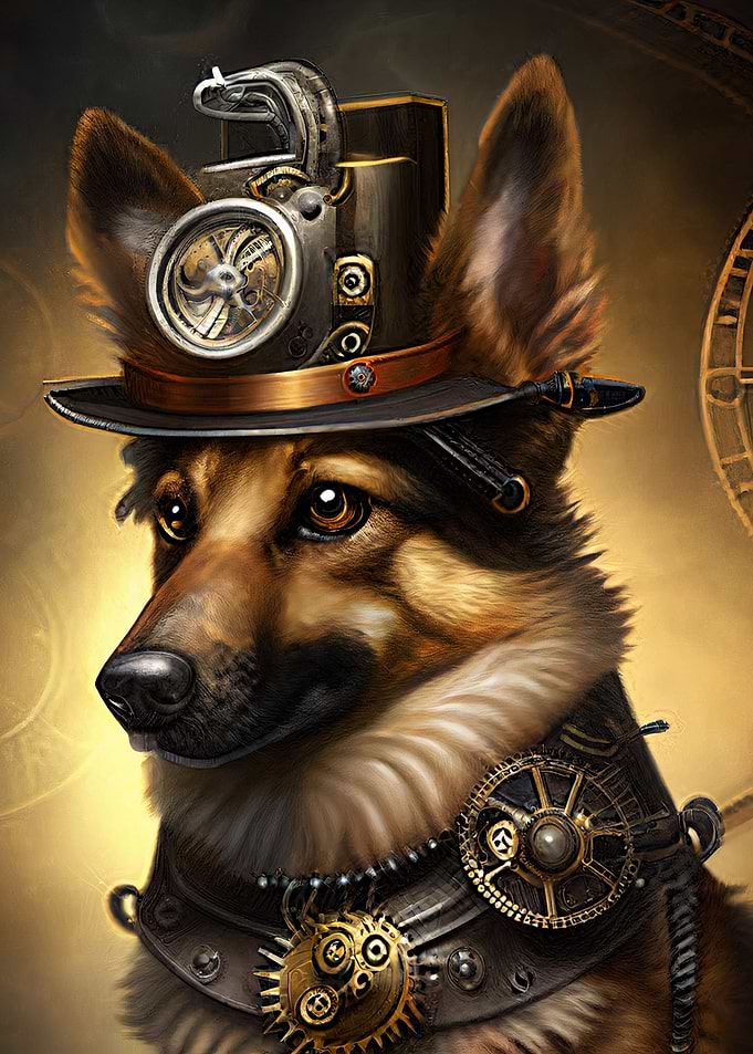 Steampunk German Shepherd