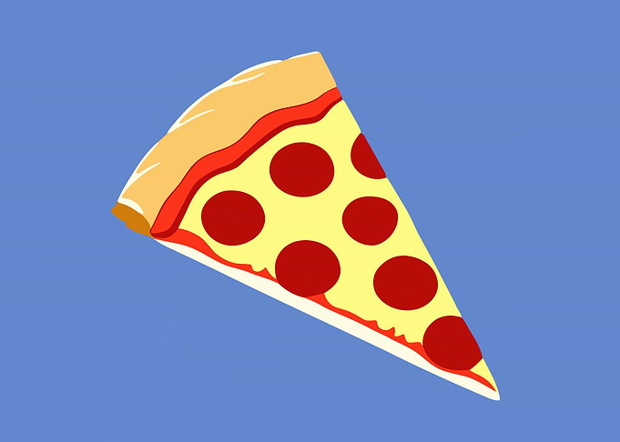 Pizza slice vector illustr