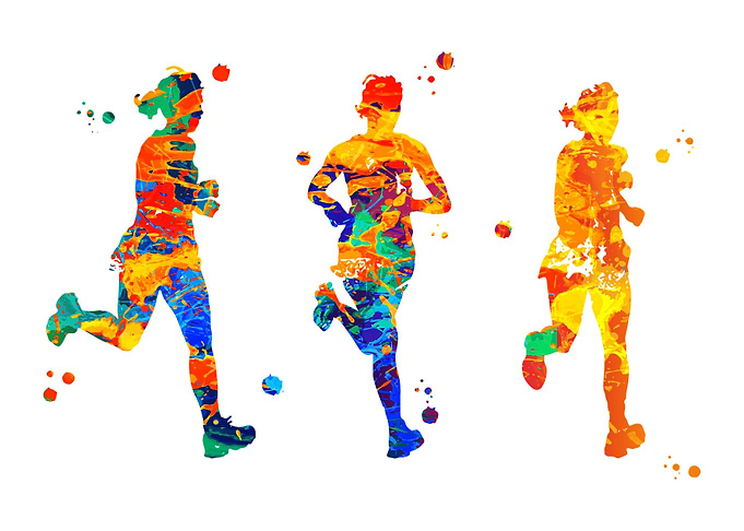 Running girls