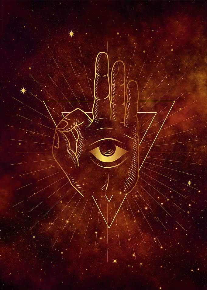 Meditation hand tarot