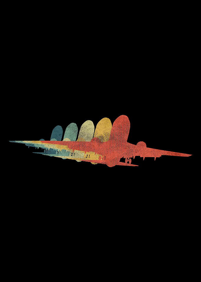 Airplane Taking Off Retro