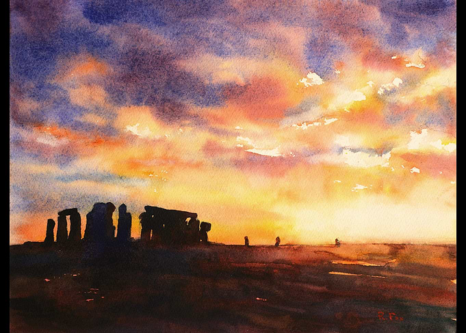 Stoneheng ruins UK art