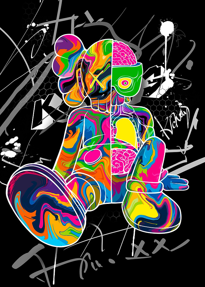 kaws posters