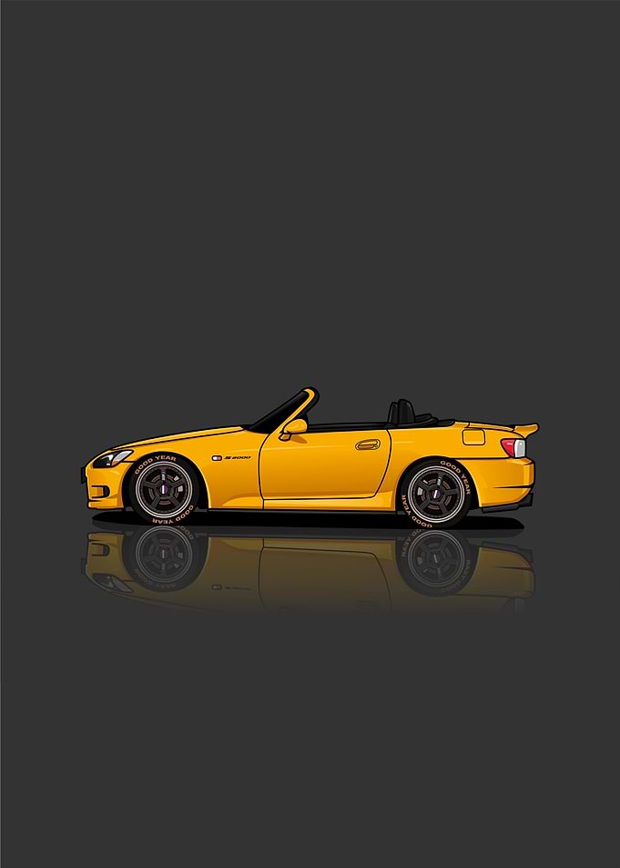 Draw Car honda s2000