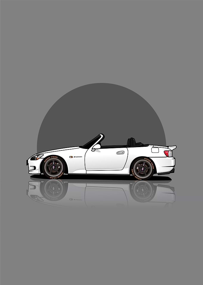 Art Car honda s2000 white