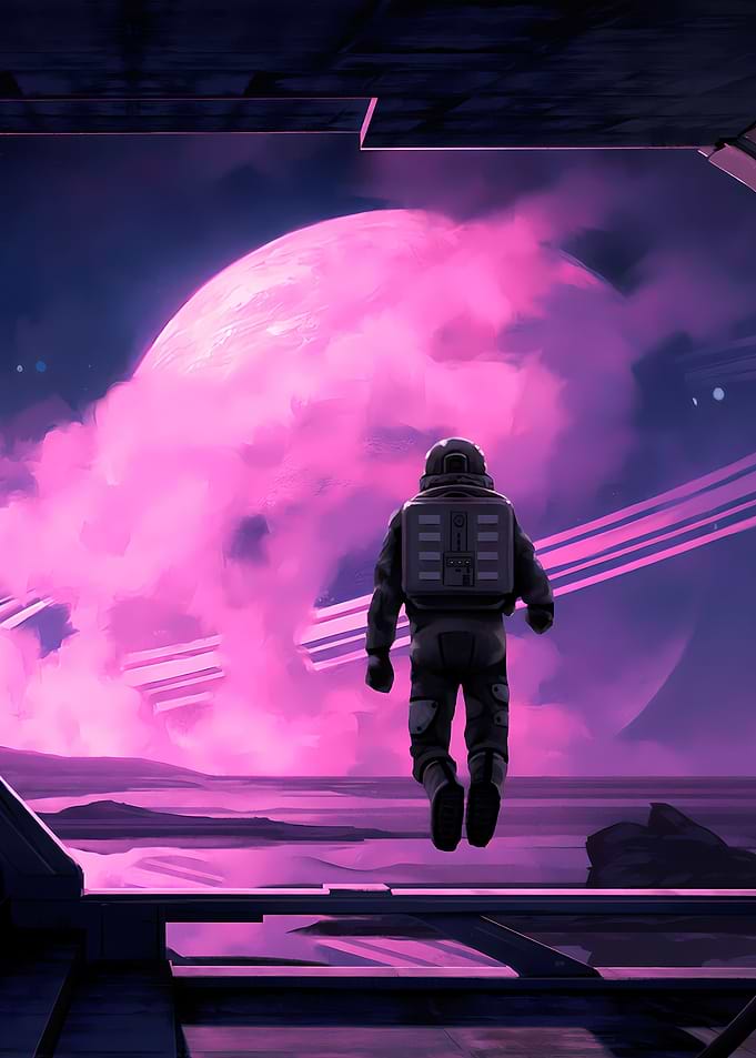 Astronaut Looking A Planet