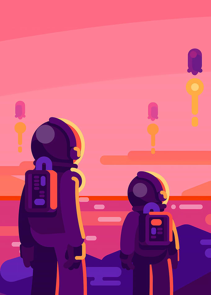Flat Astronaut Art