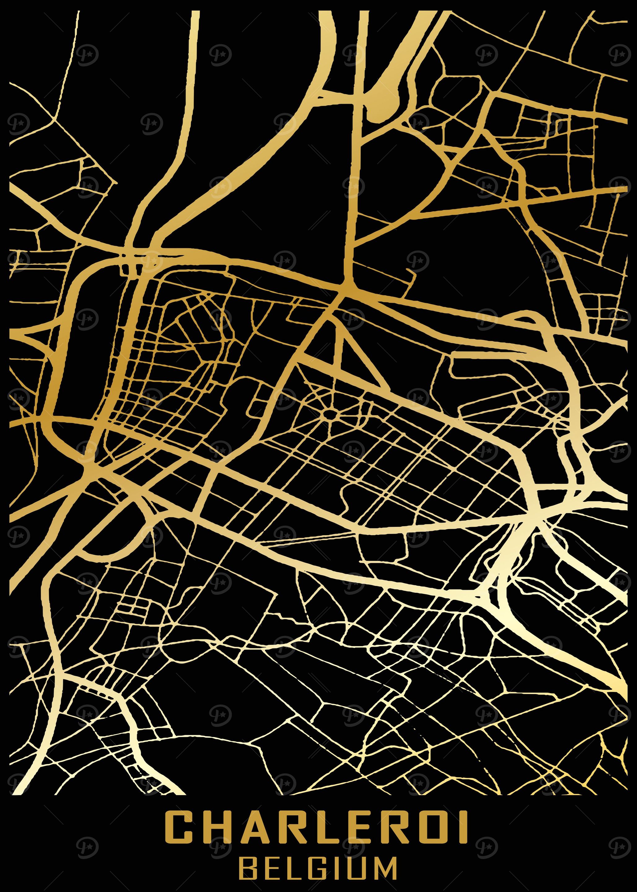 Charleroi Belgium City Map