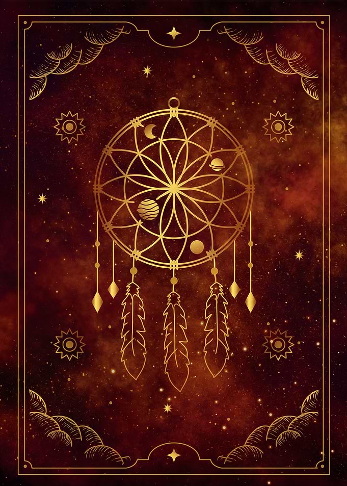 Tarot A dream catcher card