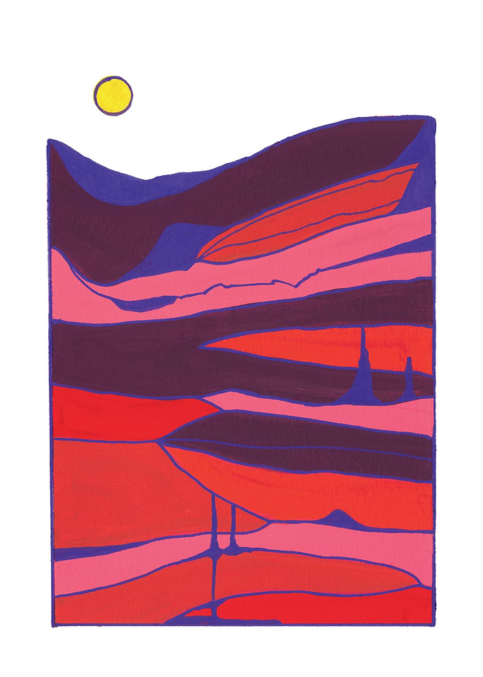 Red volcanic geology
