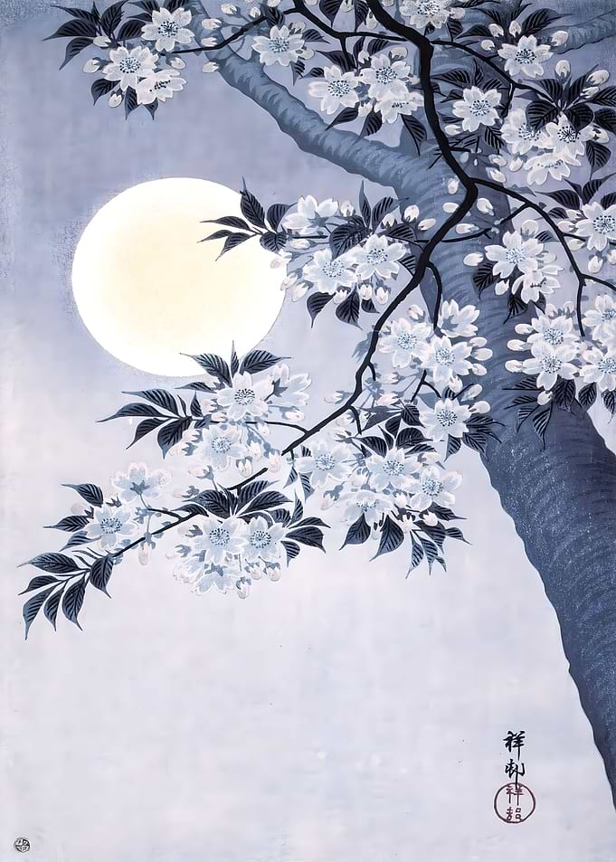 Ukiyo e Purple Landscape