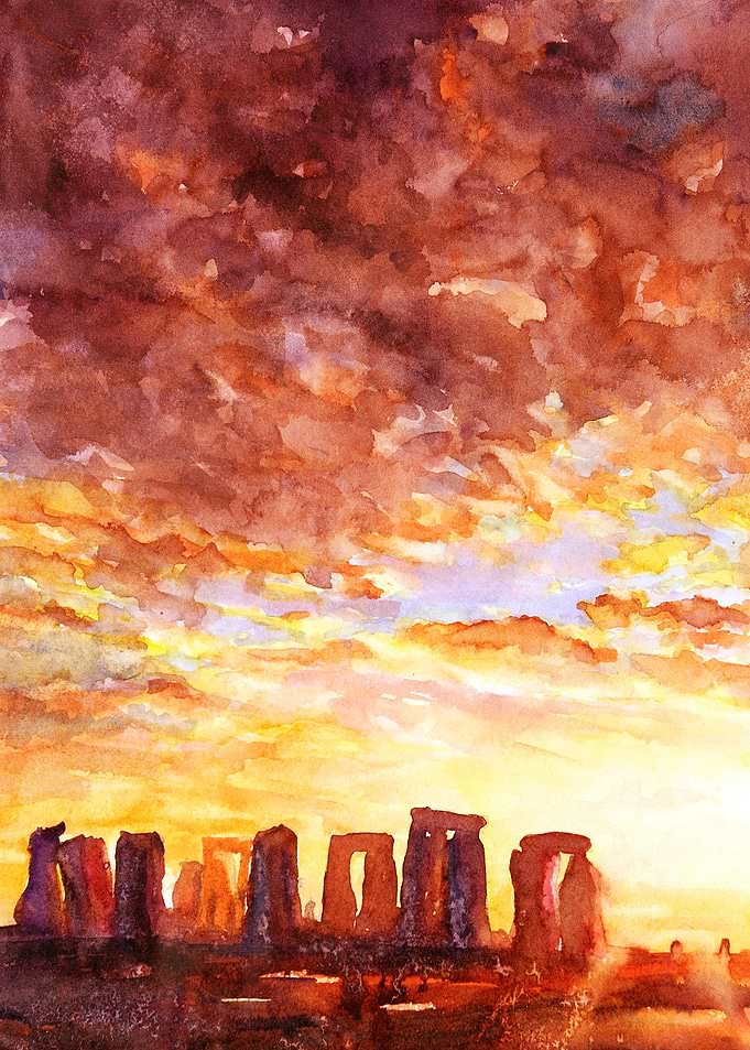 Stoneheng ruins UK artwork