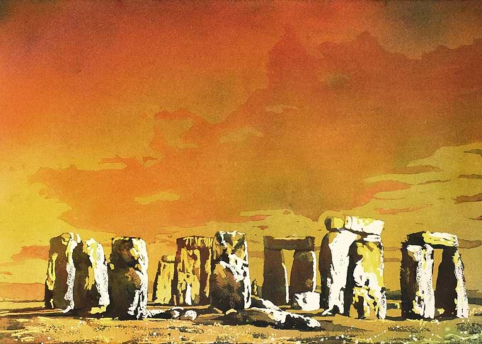 Stoneheng ruins UK art