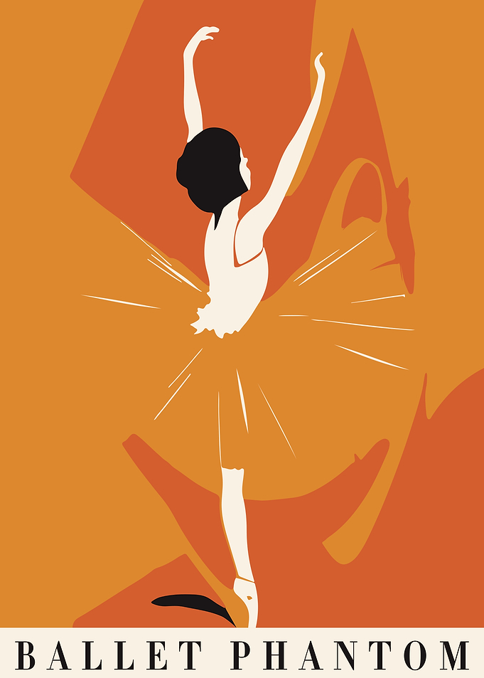 Retro Ballerina Poster