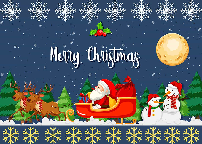 Santa Claus on Sleigh