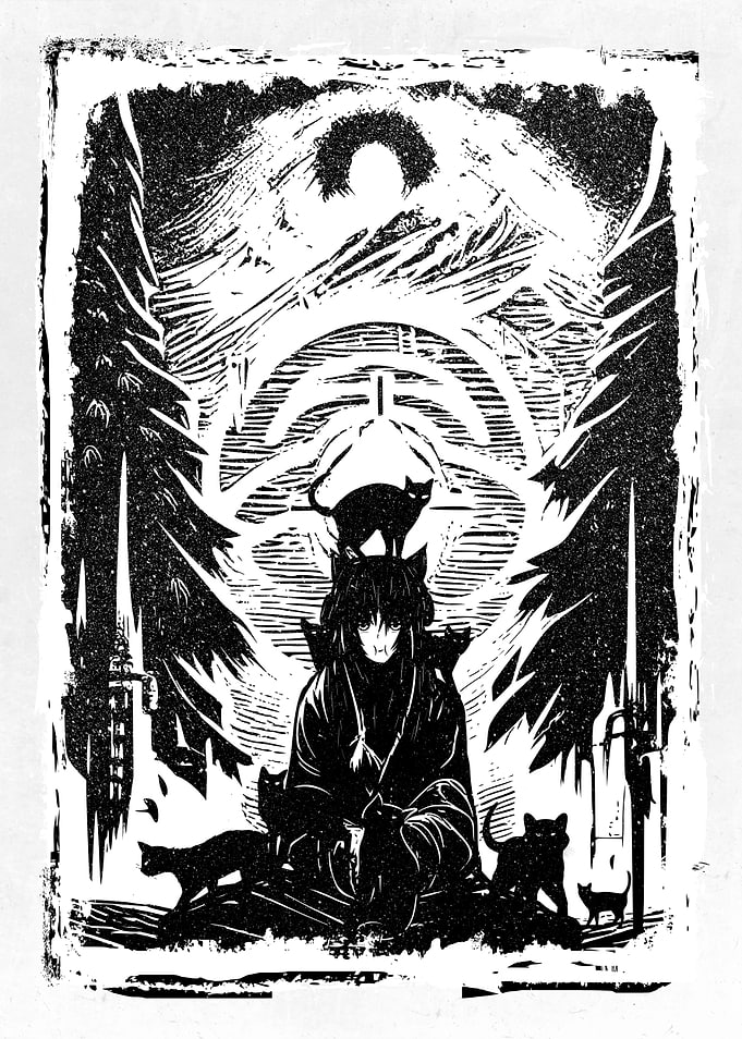 Witch and Cats