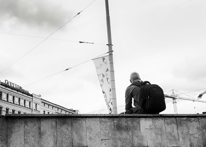 Traveler Resting