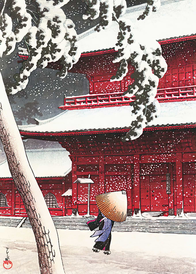 Zojoji Temple in Snow
