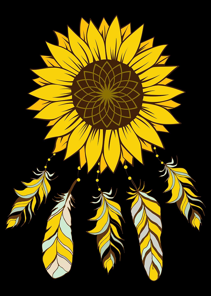 Women Girls Sunflower