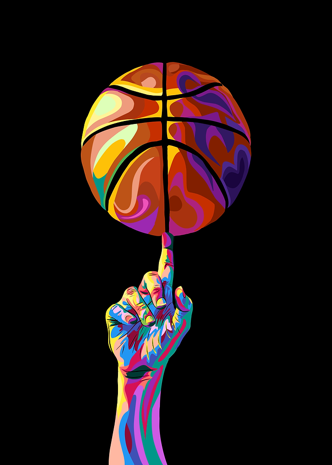 Basketball in pop art
