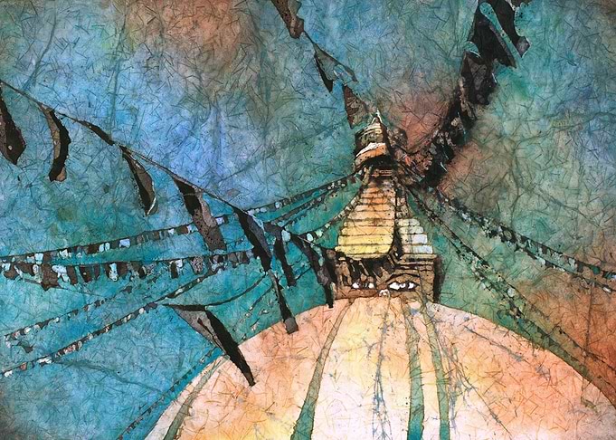 Buddhist temple Nepal art