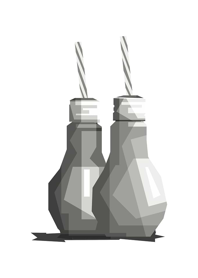 Neon Glass Grayscale Art