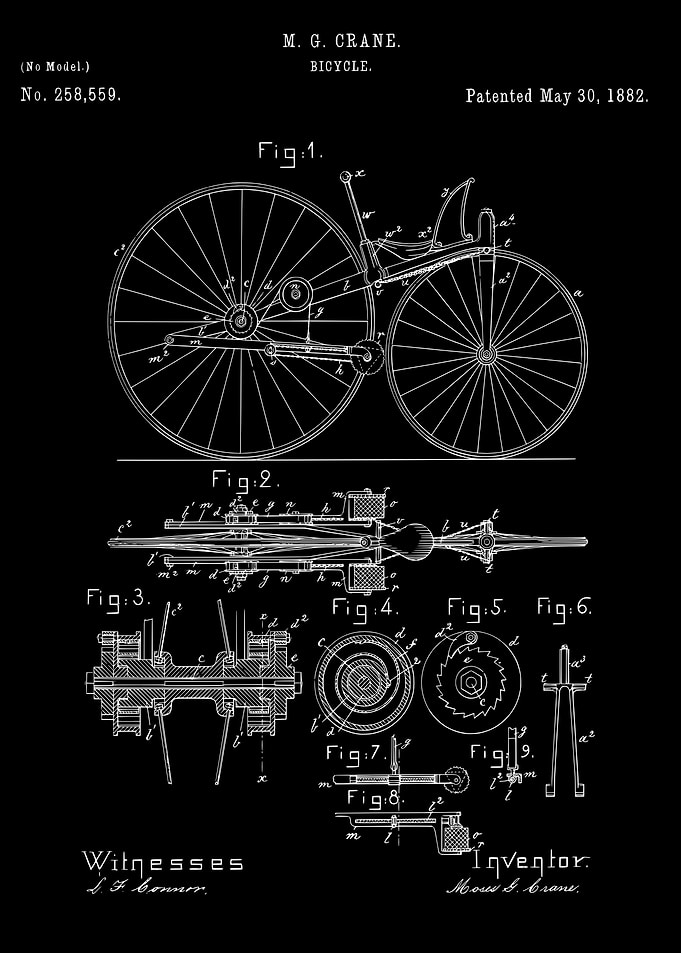 Bicycle patent 1882