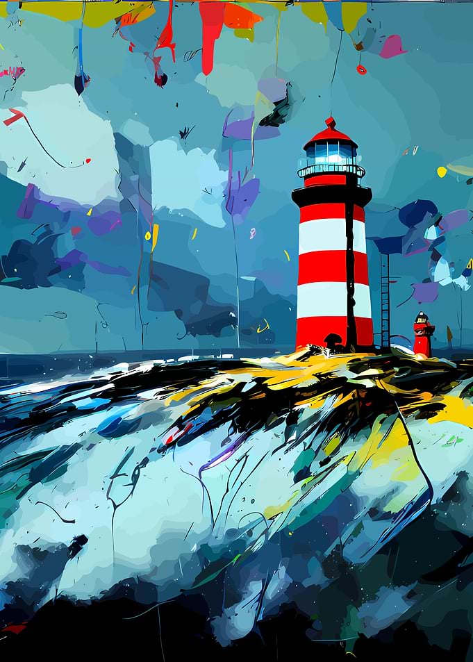 Grunge Lighthouse