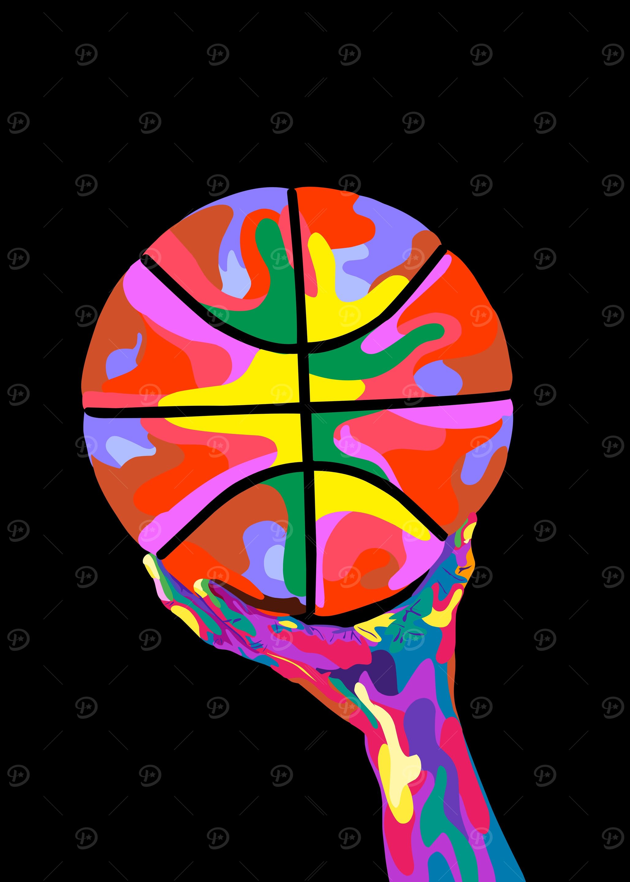 Basketball in pop art