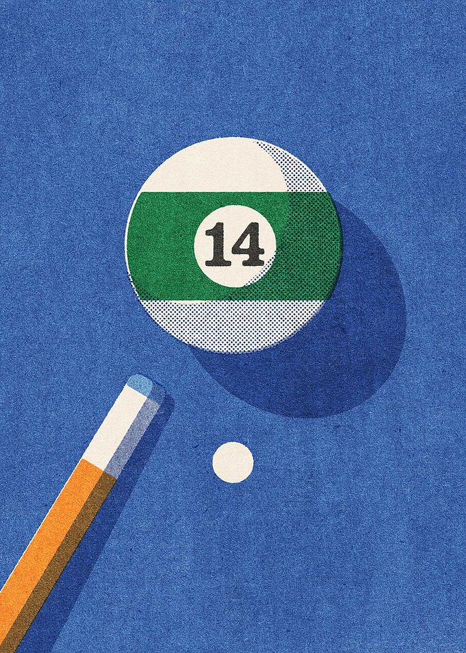 Billiards Ball 14 I