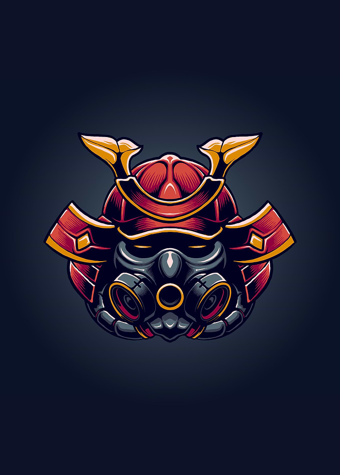 The samurai with mask